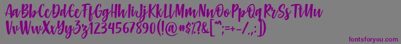 Gabelisa Font by Keithzo 7NTypes Font – Purple Fonts on Gray Background