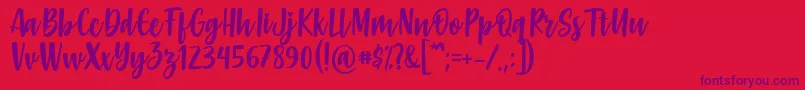 Gabelisa Font by Keithzo 7NTypes Font – Purple Fonts on Red Background