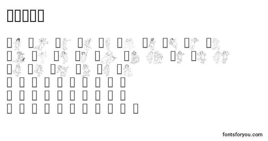 Шрифт GABRA    (127565) – алфавит, цифры, специальные символы