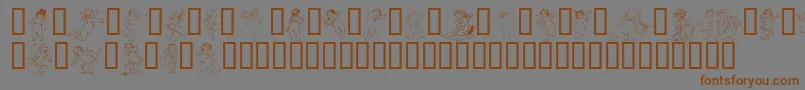 GABRA    Font – Brown Fonts on Gray Background