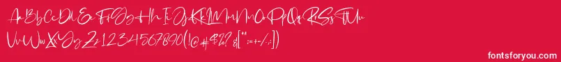 Gabrialle Font – White Fonts on Red Background