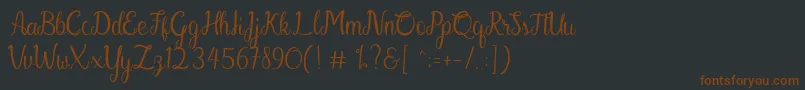 Gabriella Font – Brown Fonts on Black Background