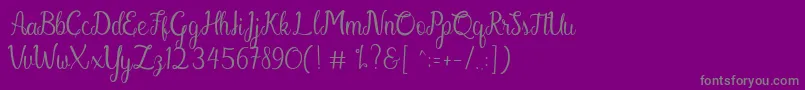 Gabriella Font – Gray Fonts on Purple Background