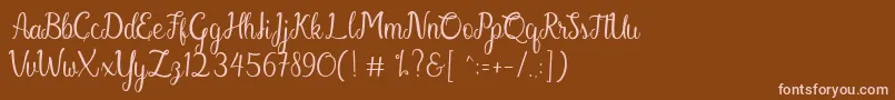 Gabriella Font – Pink Fonts on Brown Background