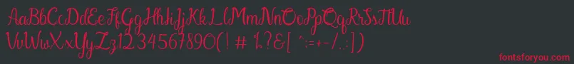 Gabriella Font – Red Fonts on Black Background
