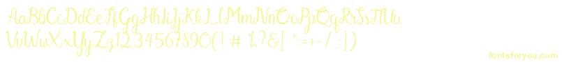 Gabriella-fontti – keltaiset fontit valkoisella taustalla
