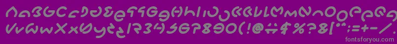 Fonte GABRIELLE Bold Italic – fontes cinzas em um fundo violeta