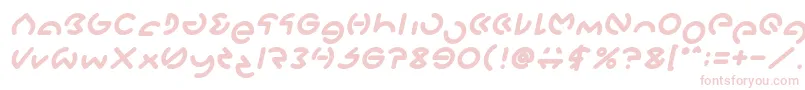 GABRIELLE Bold Italic-fontti – vaaleanpunaiset fontit valkoisella taustalla