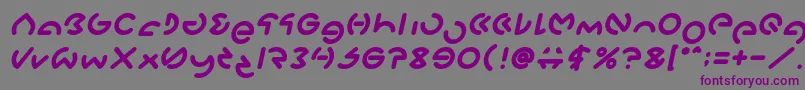 GABRIELLE Bold Italic-fontti – violetit fontit harmaalla taustalla