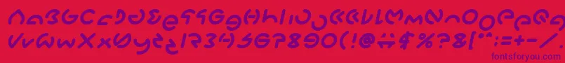 GABRIELLE Bold Italic Font – Purple Fonts on Red Background