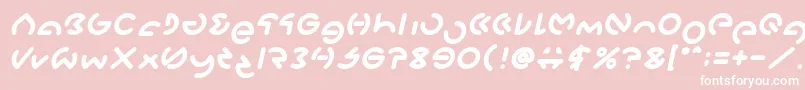 GABRIELLE Bold Italic-Schriftart – Weiße Schriften auf rosa Hintergrund