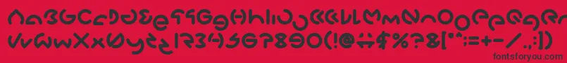 フォントGABRIELLE Bold – 赤い背景に黒い文字