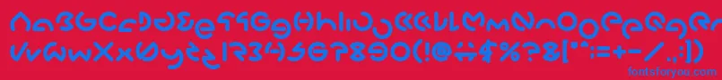 フォントGABRIELLE Bold – 赤い背景に青い文字