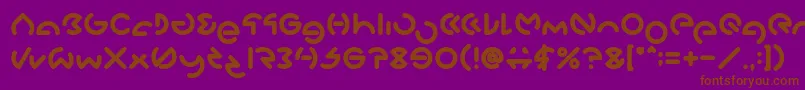 フォントGABRIELLE Bold – 紫色の背景に茶色のフォント