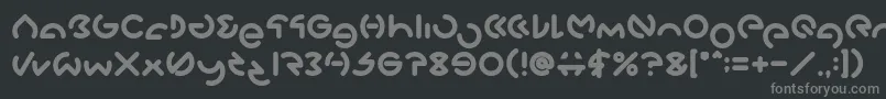 フォントGABRIELLE Bold – 黒い背景に灰色の文字