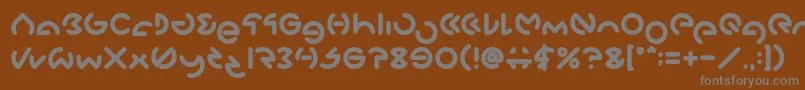 フォントGABRIELLE Bold – 茶色の背景に灰色の文字