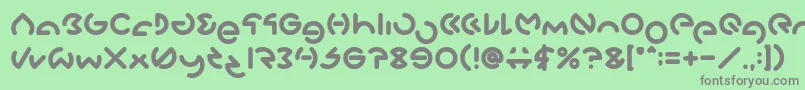 フォントGABRIELLE Bold – 緑の背景に灰色の文字