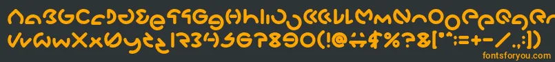 フォントGABRIELLE Bold – 黒い背景にオレンジの文字