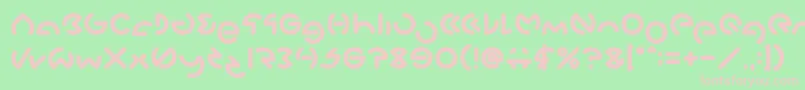 フォントGABRIELLE Bold – 緑の背景にピンクのフォント