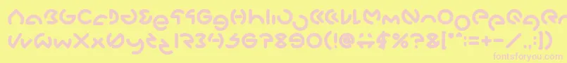 Czcionka GABRIELLE Bold – różowe czcionki na żółtym tle