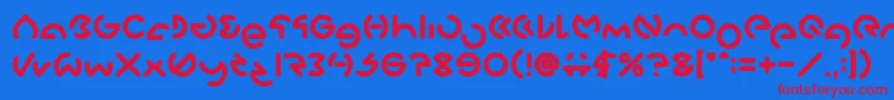 フォントGABRIELLE Bold – 赤い文字の青い背景