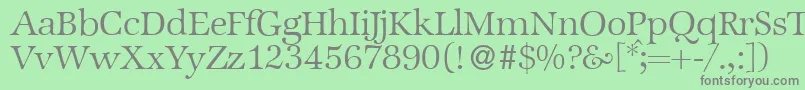 ZabriskieinternationalLightRegular Font – Gray Fonts on Green Background