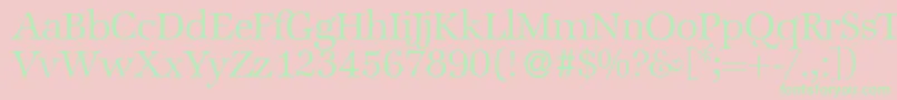 ZabriskieinternationalLightRegular Font – Green Fonts on Pink Background