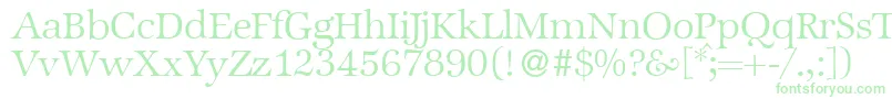 ZabriskieinternationalLightRegular Font – Green Fonts on White Background