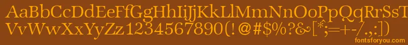 ZabriskieinternationalLightRegular Font – Orange Fonts on Brown Background