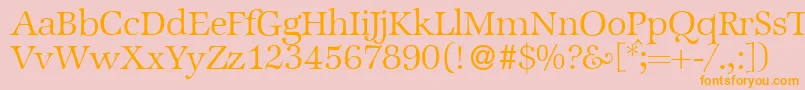 ZabriskieinternationalLightRegular Font – Orange Fonts on Pink Background