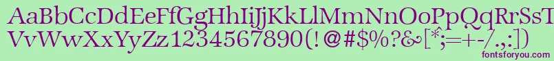 ZabriskieinternationalLightRegular Font – Purple Fonts on Green Background