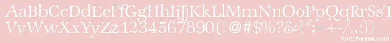 ZabriskieinternationalLightRegular Font – White Fonts on Pink Background