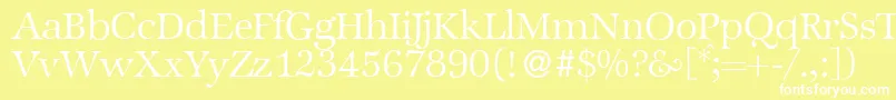 ZabriskieinternationalLightRegular Font – White Fonts on Yellow Background