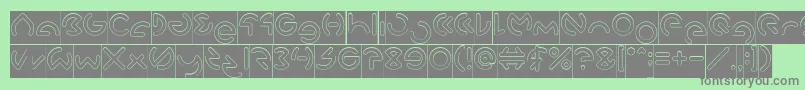 GABRIELLE Hollow Inverse Font – Gray Fonts on Green Background