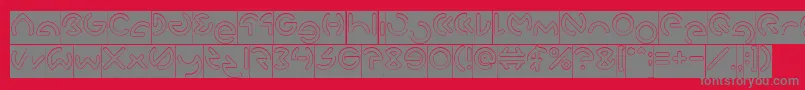 GABRIELLE Hollow Inverse Font – Gray Fonts on Red Background