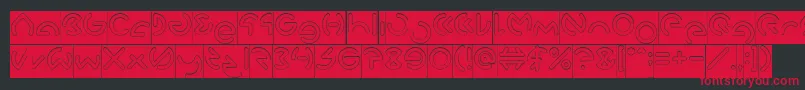 GABRIELLE Hollow Inverse Font – Red Fonts on Black Background