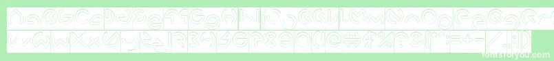 GABRIELLE Hollow Inverse Font – White Fonts on Green Background