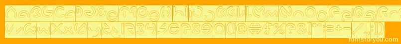 GABRIELLE Hollow Inverse Font – Yellow Fonts on Orange Background