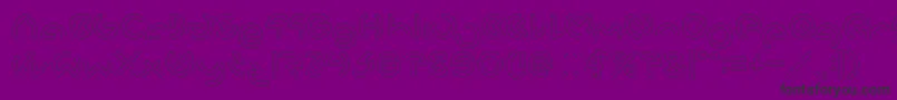 GABRIELLE Hollow Font – Black Fonts on Purple Background