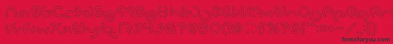 GABRIELLE Hollow Font – Black Fonts on Red Background