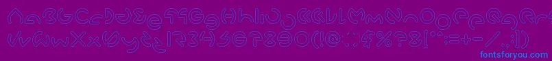 GABRIELLE Hollow Font – Blue Fonts on Purple Background