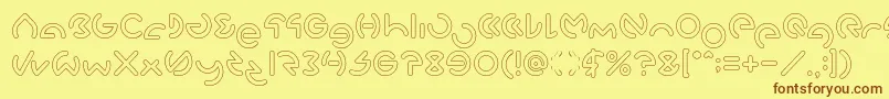 GABRIELLE Hollow Font – Brown Fonts on Yellow Background