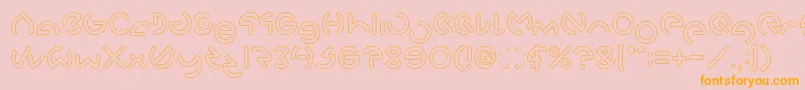 GABRIELLE Hollow Font – Orange Fonts on Pink Background