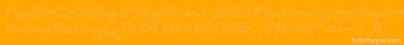 GABRIELLE Hollow Font – Pink Fonts on Orange Background