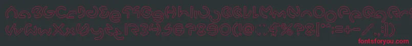 GABRIELLE Hollow Font – Red Fonts on Black Background