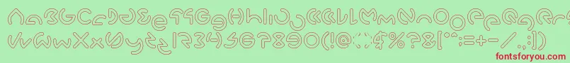 GABRIELLE Hollow Font – Red Fonts on Green Background