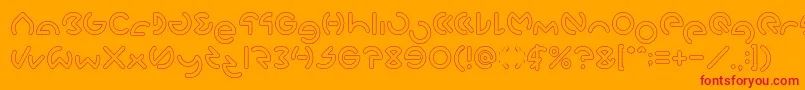 GABRIELLE Hollow Font – Red Fonts on Orange Background