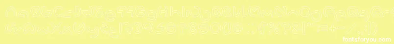 GABRIELLE Hollow Font – White Fonts on Yellow Background