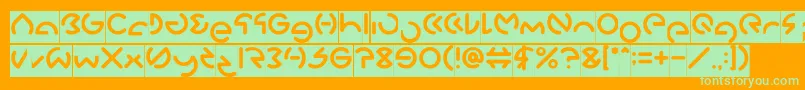 GABRIELLE Inverse Font – Green Fonts on Orange Background