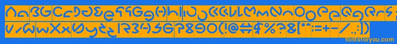GABRIELLE Inverse Font – Orange Fonts on Blue Background